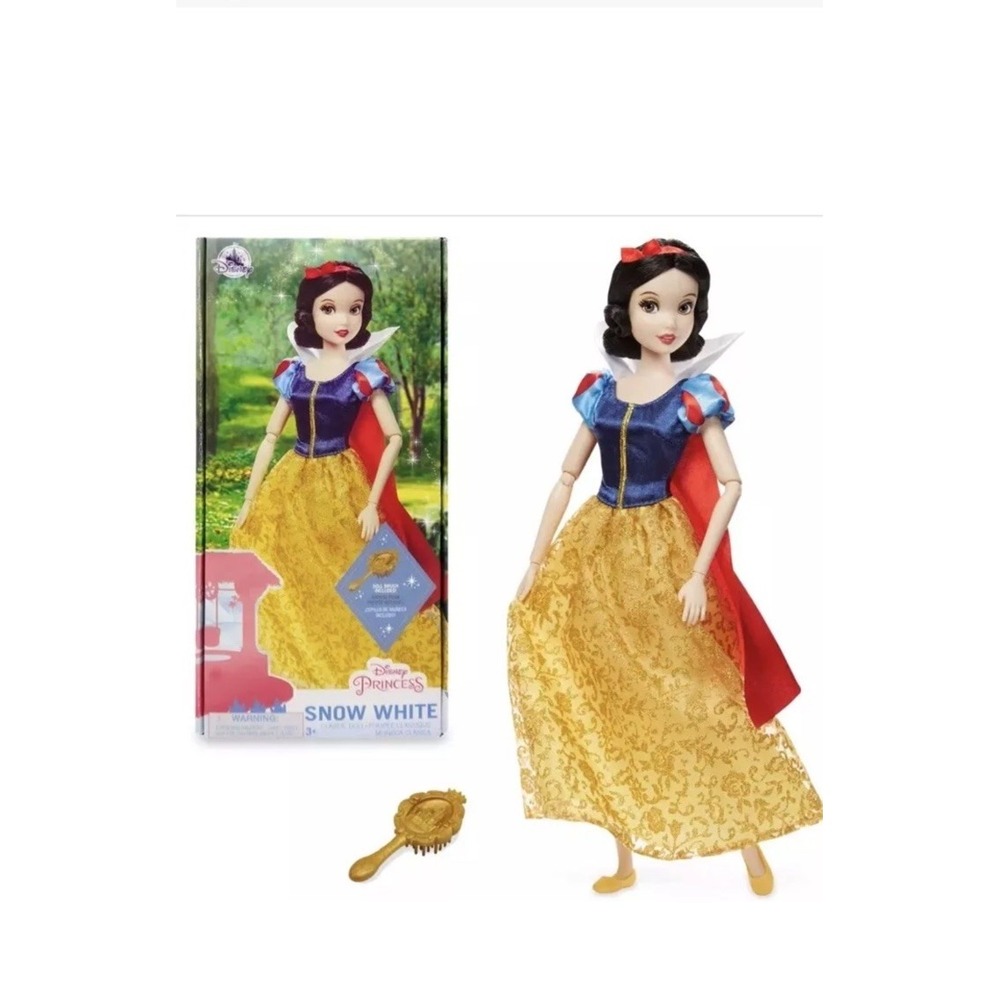 Disney Store Princess Snow White Classic Doll With Hairbrush‎ 11 1/2"